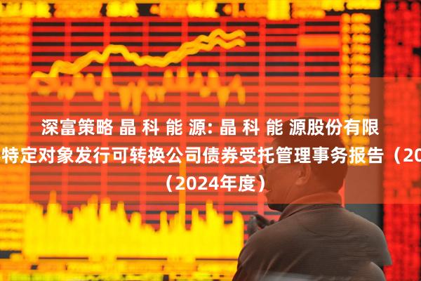 深富策略 晶 科 能 源: 晶 科 能 源股份有限公司向不特定对象发行可转换公司债券受托管理事务报告（2024年度）